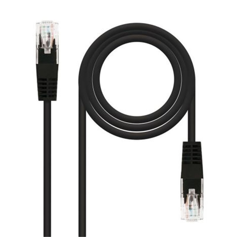 Cable de Red Latiguillo RJ45 Cat 6 UTP - 1 m · Negro