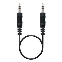 Cable de Audio Estéreo Jack 3.5mm-M a Jack 3.5mm-M - 0.3 m · Negro