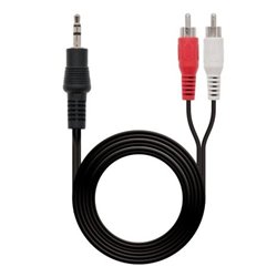 Cable de Audio Estéreo Jack 3.5mm-M a 2xRCA-M - 5 m · Negro