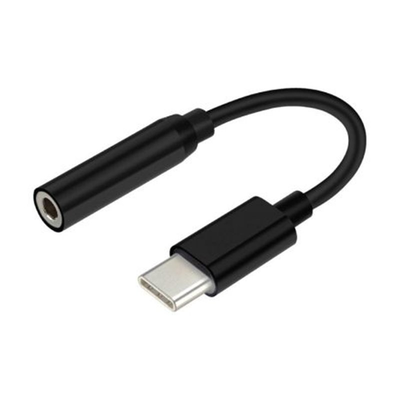 Adaptador USB Tipo C-M a Jack 3.5mm - 0.15m · Negro