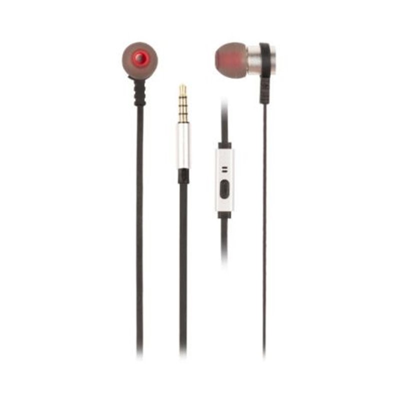 Auriculares NGS Cross Rally CROSSRALLYSILVER - Jack 3.5 mm · Cable 120 mm · Micrófono · Gris/Blanco