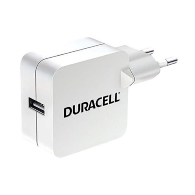 Cargador de Pared DURACELL DRACUSB2W-EU - 5V · 2.4A · USB