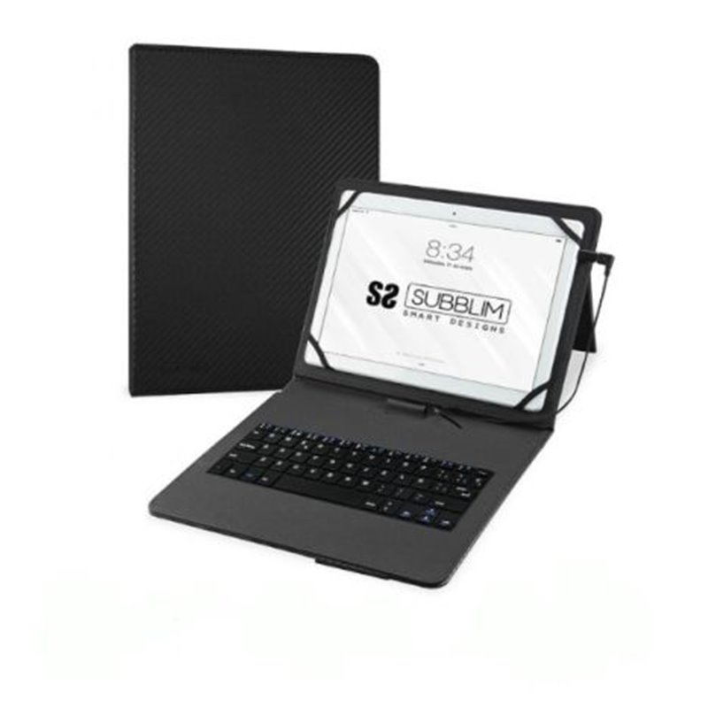 Funda con Teclado para Tablet SUBBLIM Keytab Pro SUB-KT1-USB001 - 10.1 · MicroUSB Tipo C · Negro