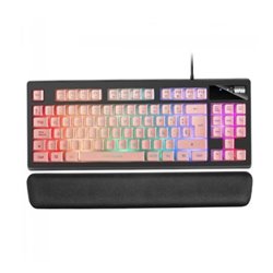 Teclado Gaming con Cable Mars Gaming MKAXPES - USB · Cable 180cm · LED · Reposamuñecas · Rosa