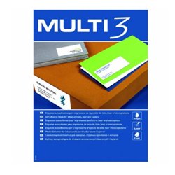 Etiquetas Adhesivas APLI Multi3 PL04716 - 38 x 21.2mm · 100 hojas · Blancas