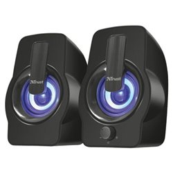Altavoces con Cable TRUST Gemi RGB  22948 - 2.0 · USB · Cable 140cm · 6W RMS · 12W · Negro