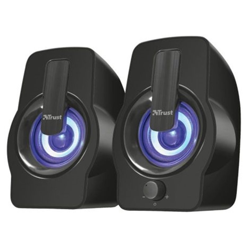 Altavoces con Cable TRUST Gemi RGB  22948 - 2.0 · USB · Cable 140cm · 6W RMS · 12W · Negro