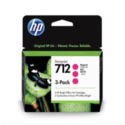 Pack de 3 Cartucho Original HP 712 Magenta - 3ED78A [ML-29]