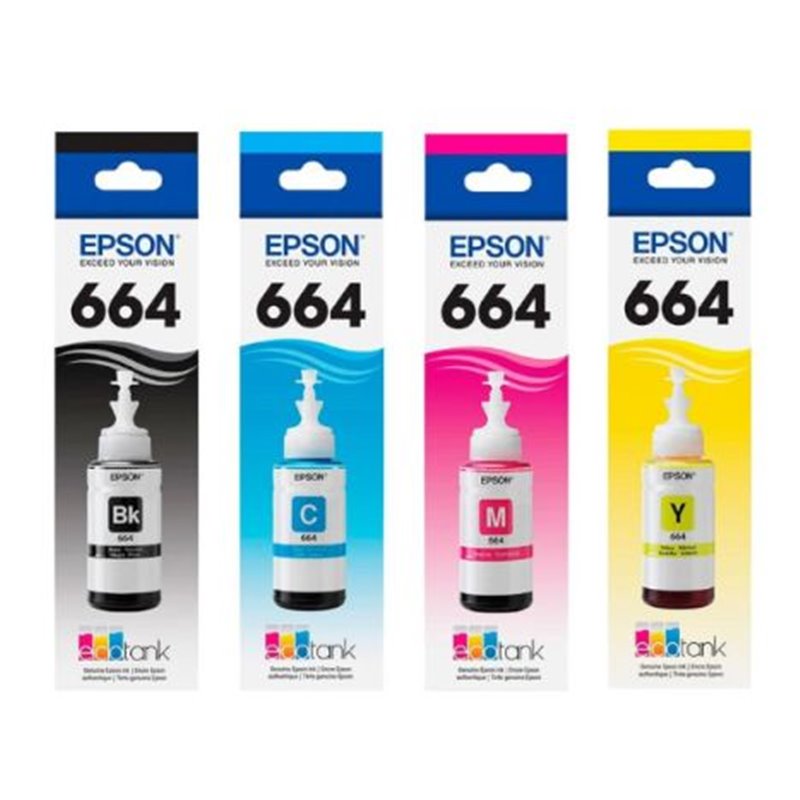 Botella Original EPSON 664 BK+C+M+Y - C13T664640 [PAG-7500]