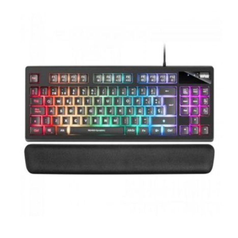 Teclado Gaming con Cable MARS GAMING MKAXES - USB 2.0 · Cable 180cm · Reposamuñecas · Negro