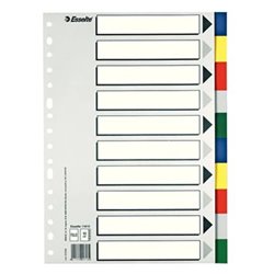 Separados de Archivador ESSELTE 11610 - A4 · 5 Colores · 10 Unidades