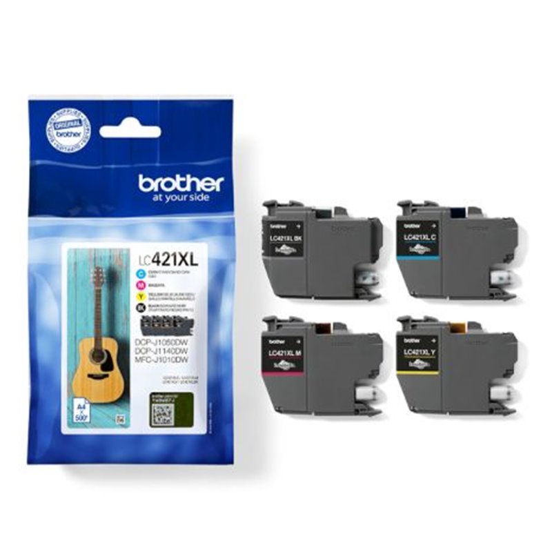 Cartucho Original BROTHER LC421XL BK+C+M+Y - LC421XLVAL [PAG-500]
