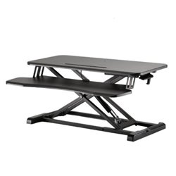 Estación de Trabajo EWENT EW1545 - Altura Ajustable · Bandeja Teclado · PVC · Negro