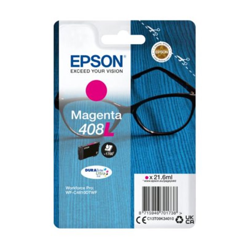 Cartucho Original EPSON 408L Magenta - C13T09K34010 [ML-21.6]