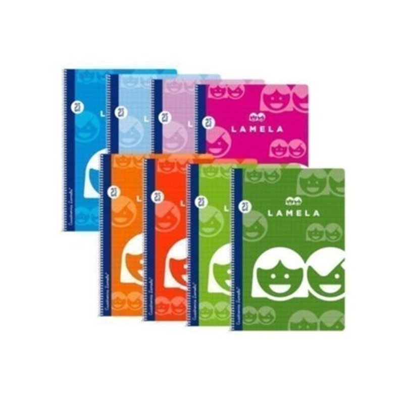 Cuadernos LAMELA 07F003 - 10 Unidades · 80 hojas · Espiral · 70gr · Tamaño Folio · Cuadrícula 3mm