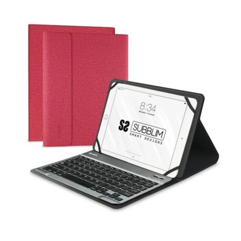 Funda con Teclado para Tablet SUBBLIM Keytab Pro SUB-KT2-BT0003 - 10.1 · 10.8 · BT · Rojo