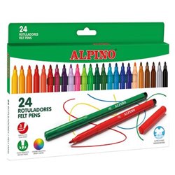 Rotuladores de Colores ALPINO AR001003N - 3mm · 24 Colores Surtidos