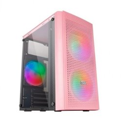 Caja Semitorre Gaming MARS GAMING MC300P - ATX · Micro ATX · 2x3.5 · 4x2.5 · USB 3.0 · USB 2.0 · FRGB · Rosa