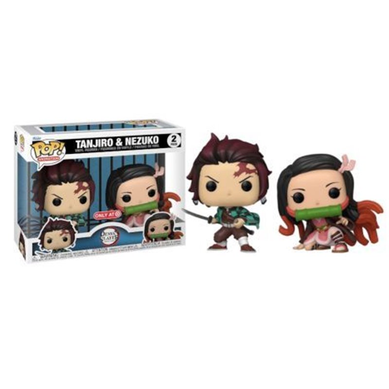 Pack 2 FUNKO POP Tanjiro & Nezuko - Demon Slayer - 889698627108