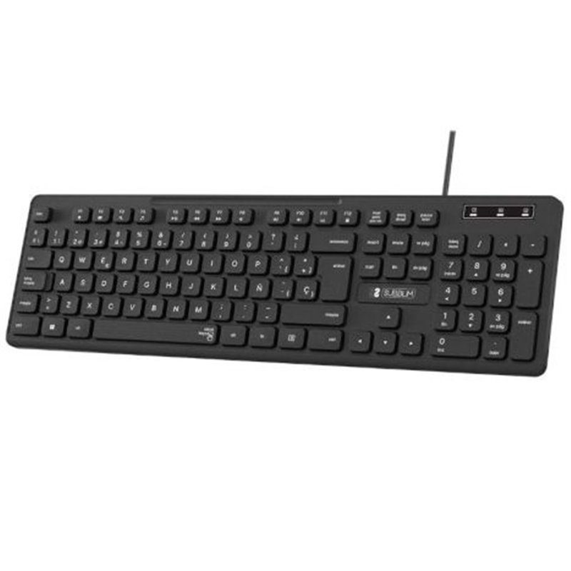 Teclado con Cable Silencioso SUBBLIM Business SUBKBC-0SSK50 - USB · Negro