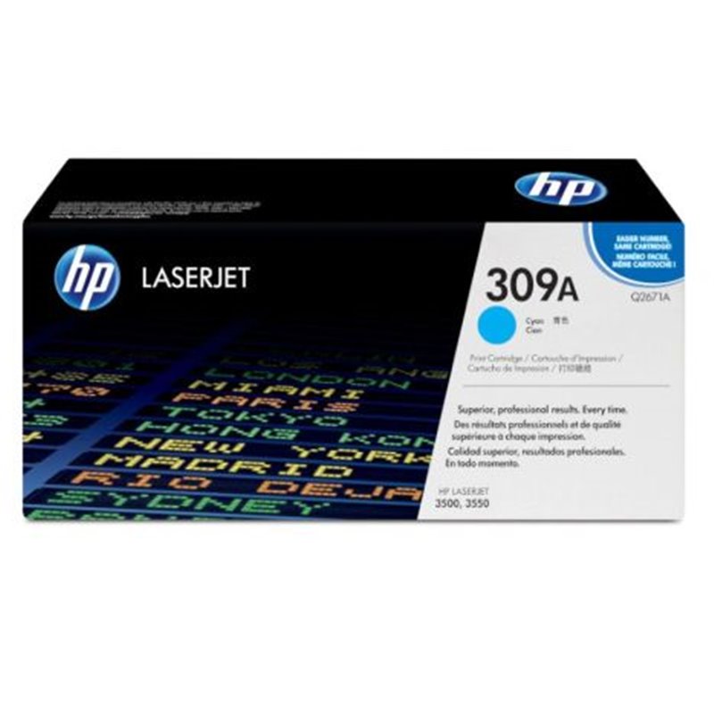Toner Original HP 309A Cian - Q2671A-REF Embalaje Antiguo [PAG-4000]