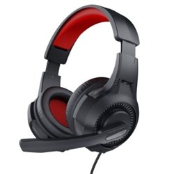 Auriculares de Diadema con Cable TRUST GAMING 24785 - Jack 3.5mm · Cable 2m · Micrófono · Negro/Rojo