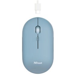 Ratón Inalámbrico TRUST Puck 24126 - BT · 1600dpi · Recargable · Azul