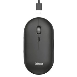 Ratón Inalámbrico TRUST Puck 24059 - BT · 1600dpi · Recargable · Negro