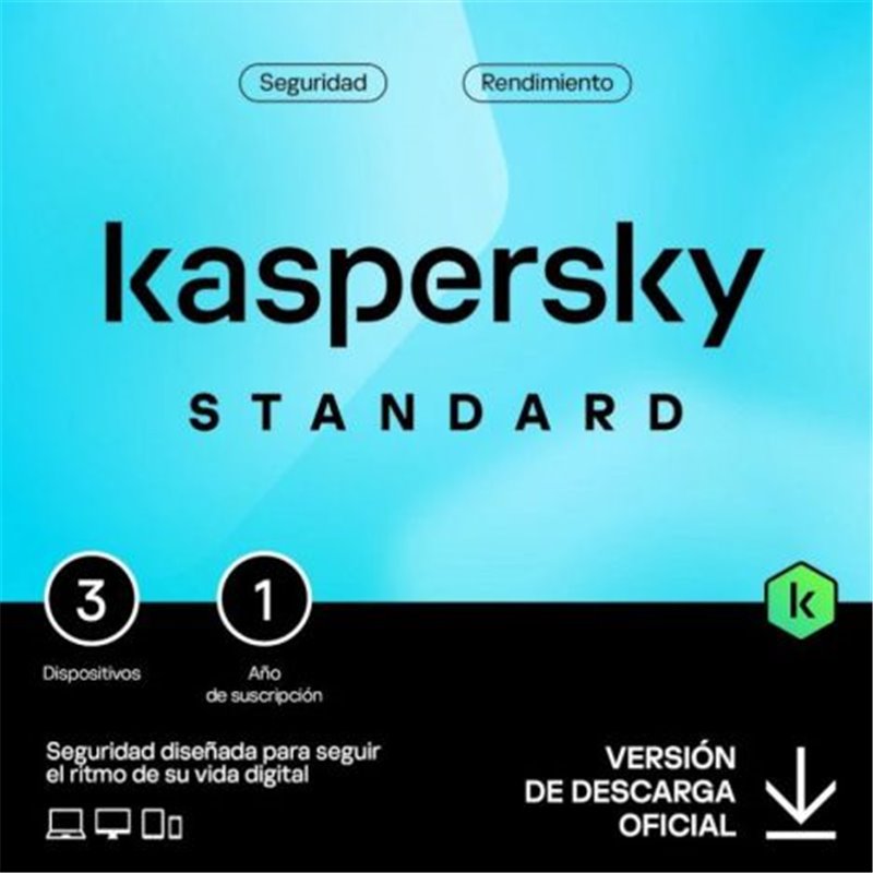 Antivirus KASPERSKY KL1041SDCFS - 3 Dispositivos · 1 Año · No CD