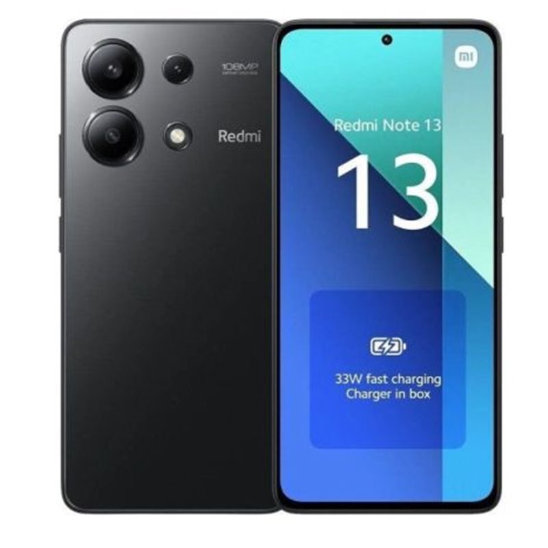 Smartphone XIAOMI Redmi Note 13 MZB0FYFEU - Snapdragon 685 · 6.67 · 6GB · 128GB · MIUI 14 · Negro