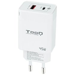 Cargador de Pared TOOQ TQWC-GANQCPD45WT - 45W · 1.2A · USB · USB Tipo C