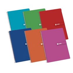 Pack 5 Libretas Cuadriculada Espiral ENRI 100430081 A5 4mm 60gr 80 Hojas - 100430081