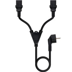 Cable de Alimentación CEE7/M a 2xC13/H - 1.8m · Negro