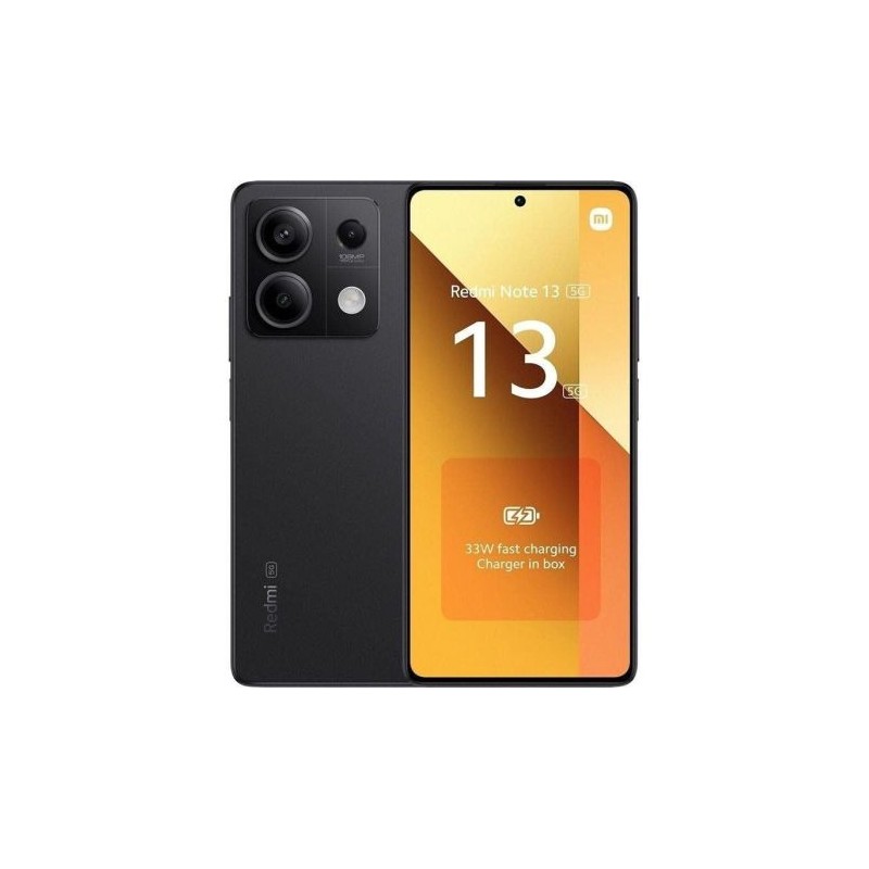 Smartphone XIAOMI Redmi Note 13 MZB0FPYEU - 5G · MediaTek 6080 · 6,67 FHD+ · 8GB · 256GB · NFC · Android · Negro