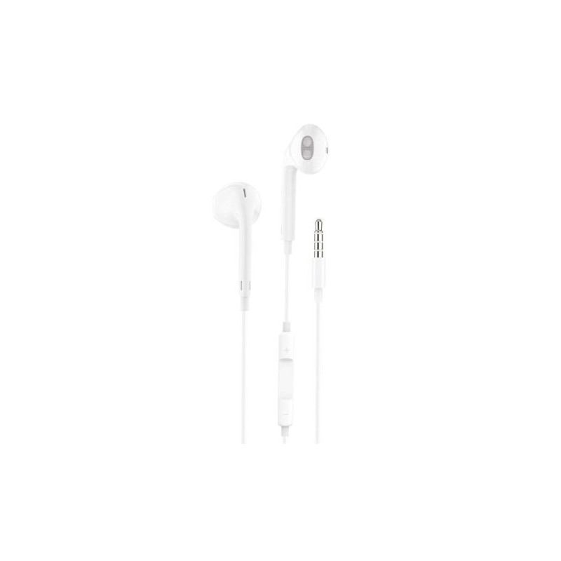 Auriculares con Cable TECH ONE TECH TEC1001 - Jack 3,5mm · Cable 1,2m · Micrófono · Blanco
