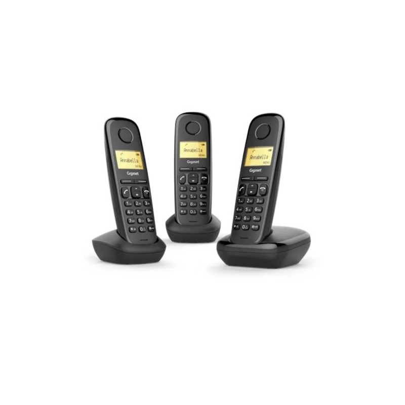 Pack de Teléfonos Inalámbricos GIGASET A170 - Agenda 50 Contactos · Negro
