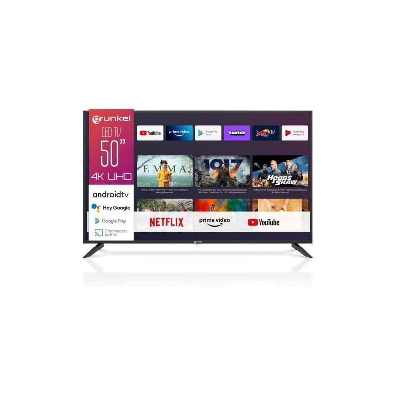 Televisor GRUNKEL LED-5022GOO - 50 · UHD 4K · Smart TV · HDMI · USB · WiFi · Negro