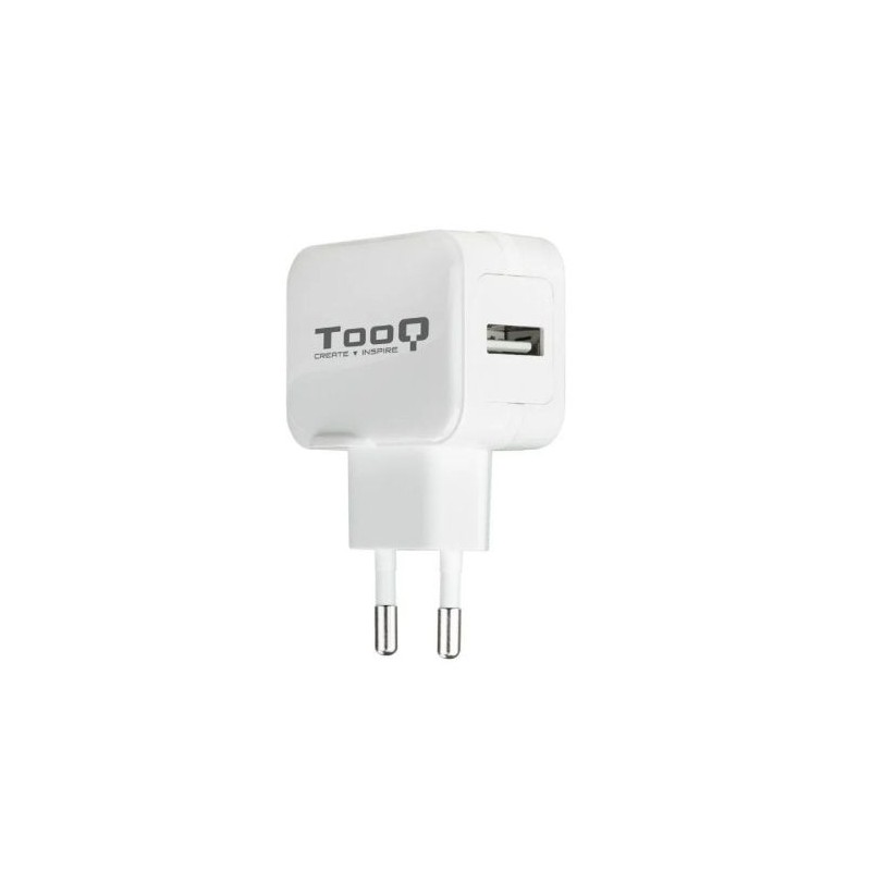 Cargador de Pared TOOQ TQWC-1S01WT - 12W · 2.4A · USB 2.0 · Blanco