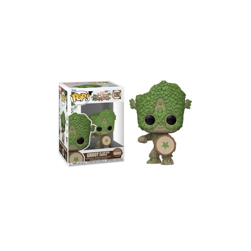 FUNKO POP Groot como Capitán América 1392 - Somos Groot - 889698795159