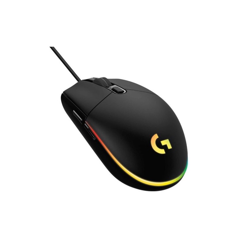 Ratón Gaming con Cable LOGITECH G203 - USB · 8000DPI · Negro