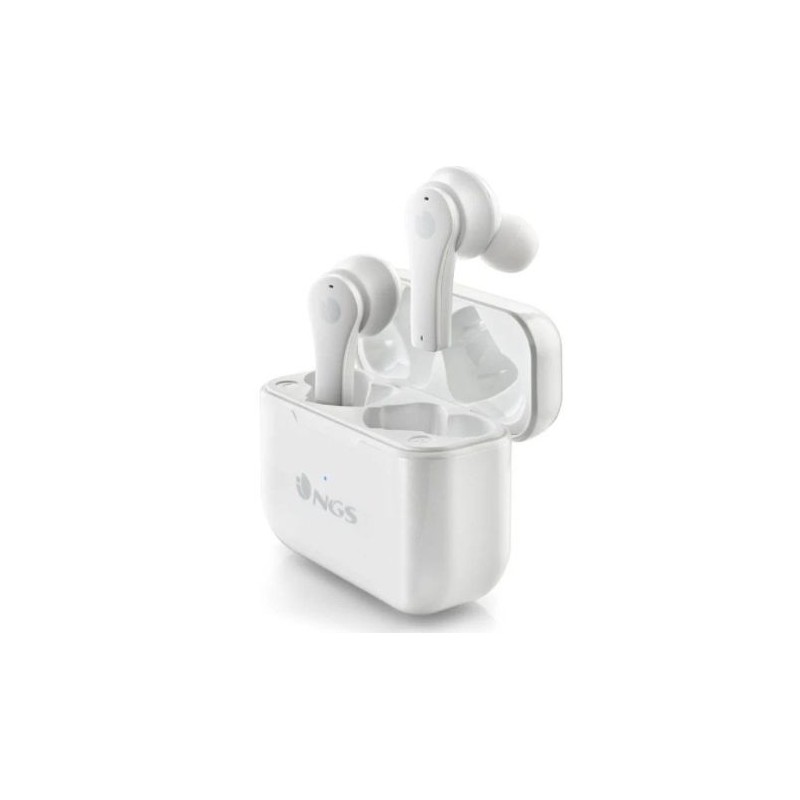 Auriculares Inalámbricos NGS Ártica Bloom ARTICABLOOMWHITE - BT. 5.1 · Bat. 400mAh · Micrófono · Estuche de Carga · Blanco