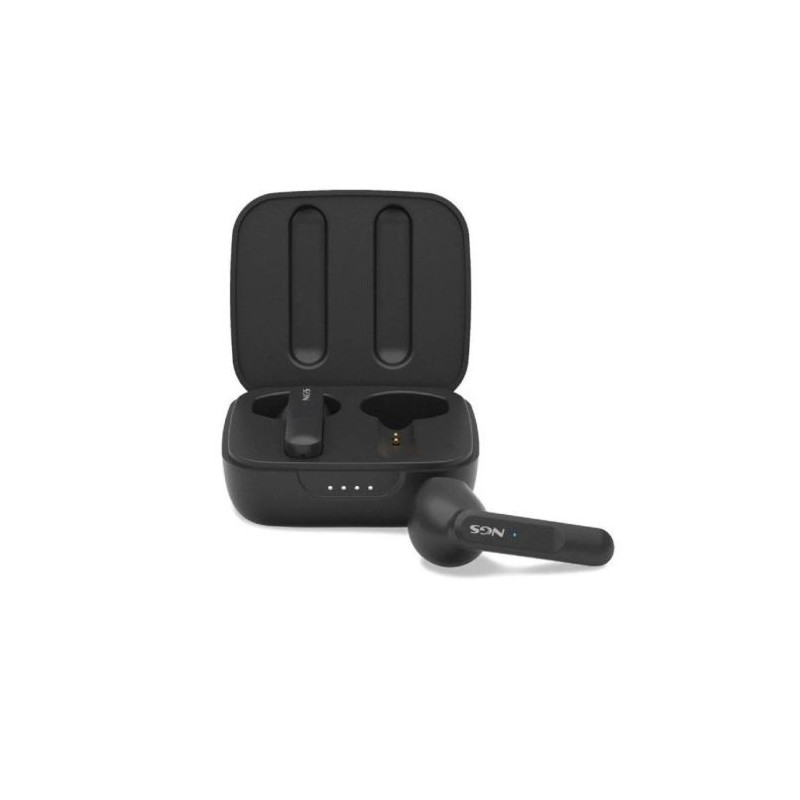 Auriculares Inalámbricos NGS Ártica Move ARTICAMOVEBLACK - BT. 5.3 · Bat. 400mAh · Micrófono · Estuche de Carga · Negro