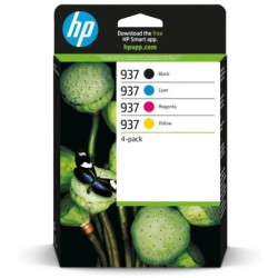 Pack 4 Cartuchos Originales HP 937 BK+C+M+Y - 6C400NE [PAG-1450]