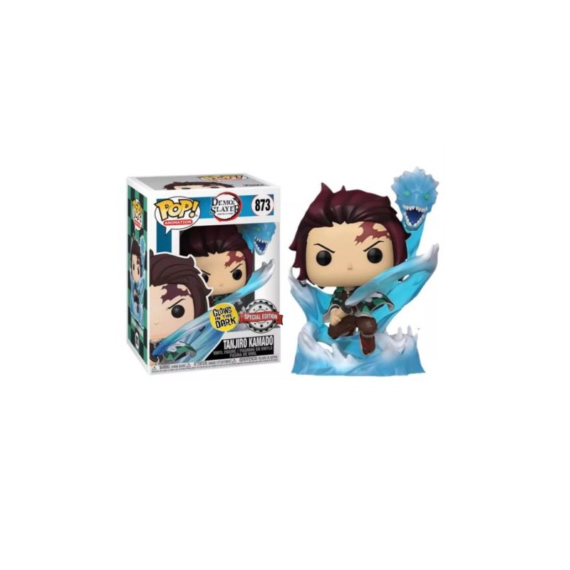 FUNKO POP Tanjiro Kamado con Dragón 873 - Demon Slayer Edicion Especial Brillante en la Oscuridad - 889698496803