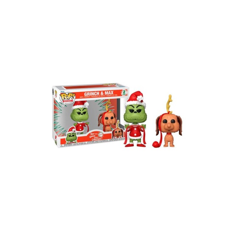 Pack 2 FUNKO POP Grinch y Max - El Grinch - 889698725057