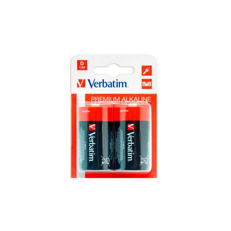 Pack 2 Pilas Alcalinas VERBATIM LR20 - 1.5V D