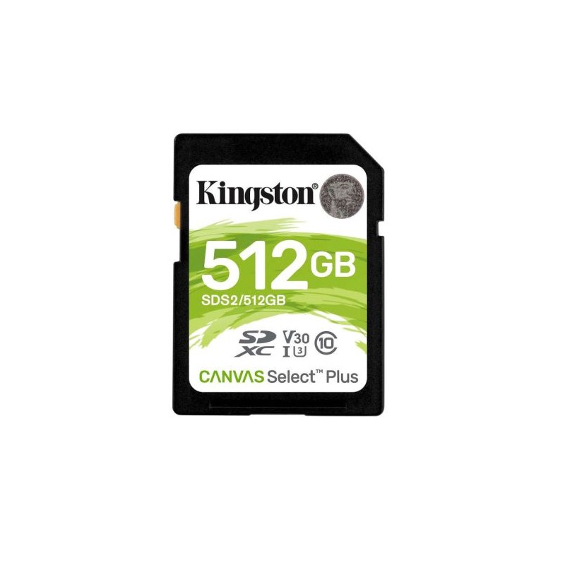 Tarjeta de Memoria KINGSTON Techonolgy Canvas Select Plus SDS2/512GB - 512GB · Clase 10