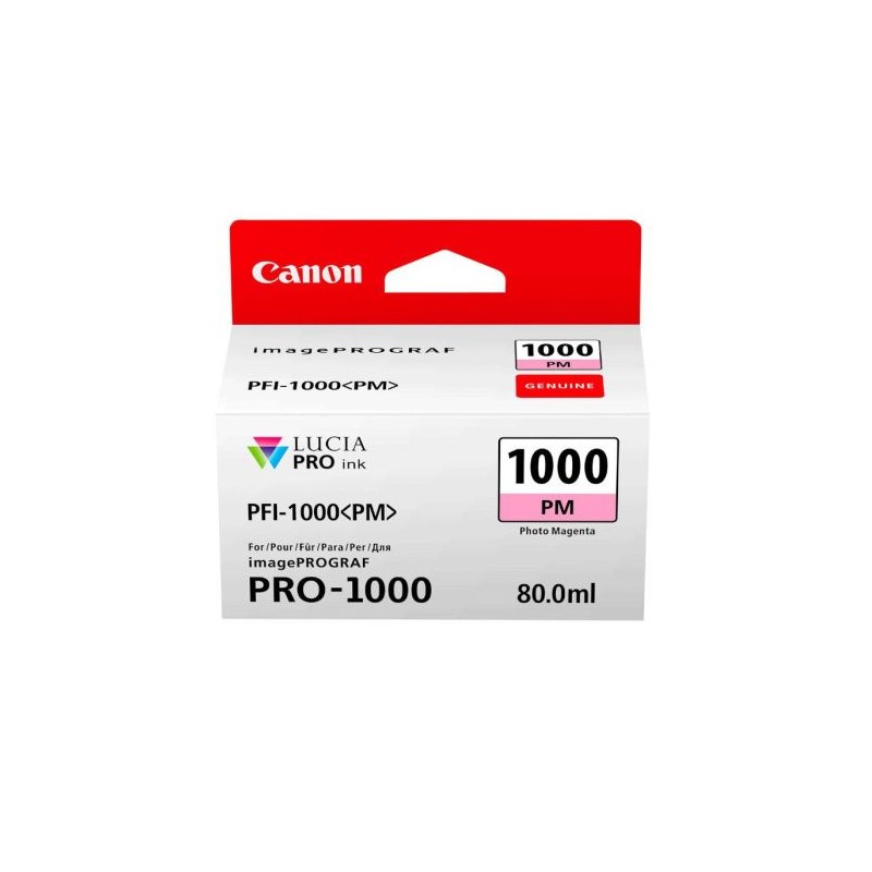 Cartucho  Original CANON PFI-1000 Magenta Foto - 0551C001 [PAG-3755] [ML-80]