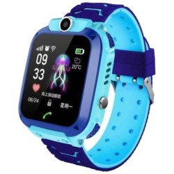 Smartwatch para Niños Q12 - 1.44 · 128x128 · IP67 · BT · Bat. 400mAh · GPS · Azul