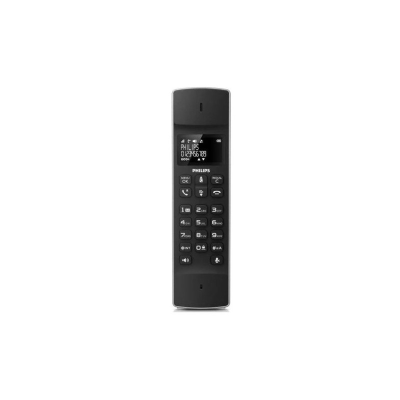 Teléfono Inalámbrico PHILIPS M4501B/34 - Agenda 50 Contactos · Negro